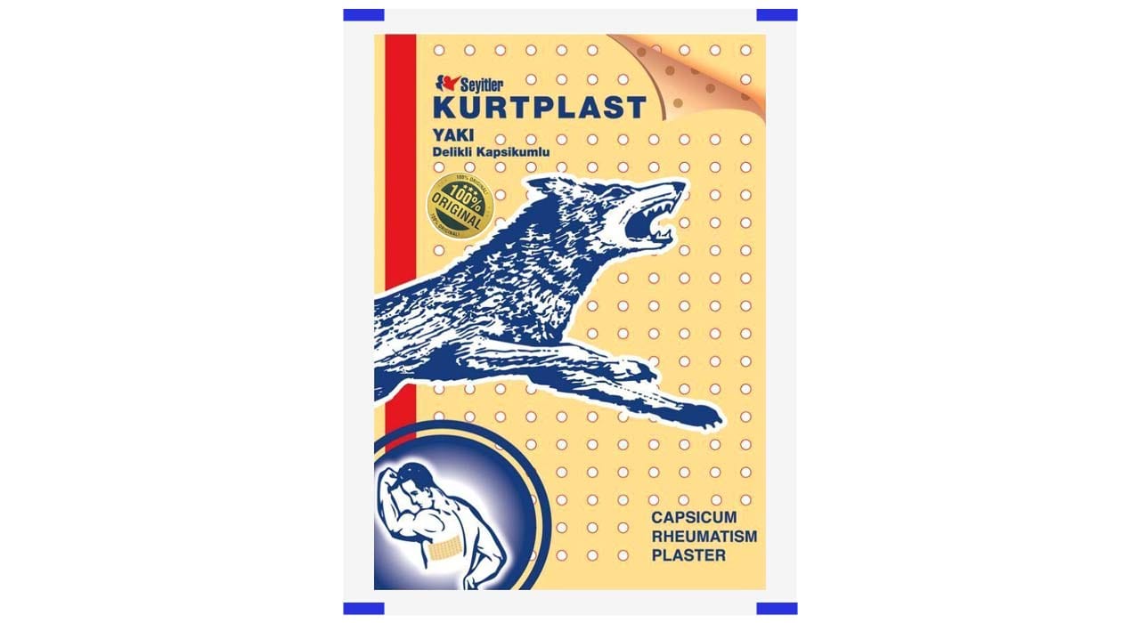 چسب ضد درد کمر کورت پلاس مدل یاکی گرگ نشان Kurtplast Yaki Anti Pain Plast